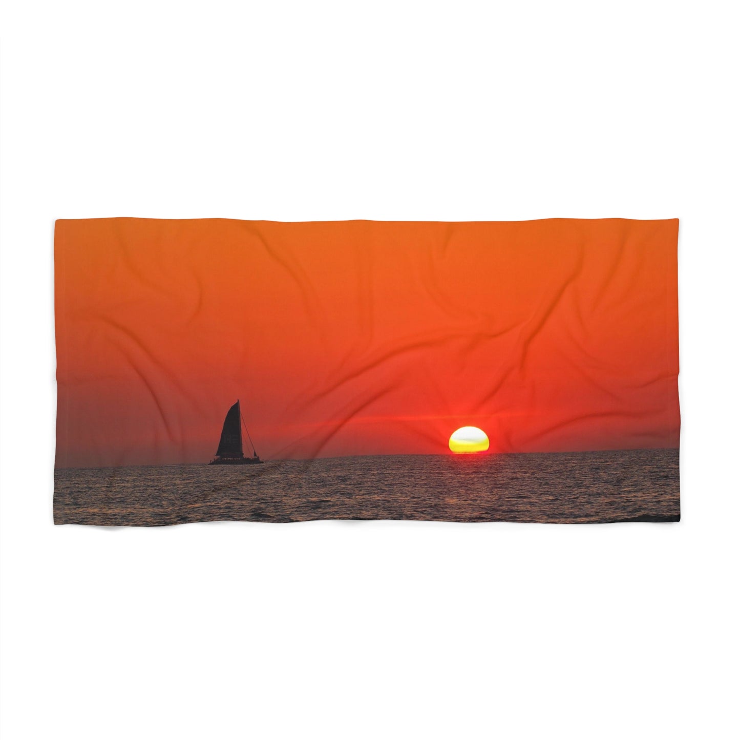 Sail in the Sunset Beach Towel