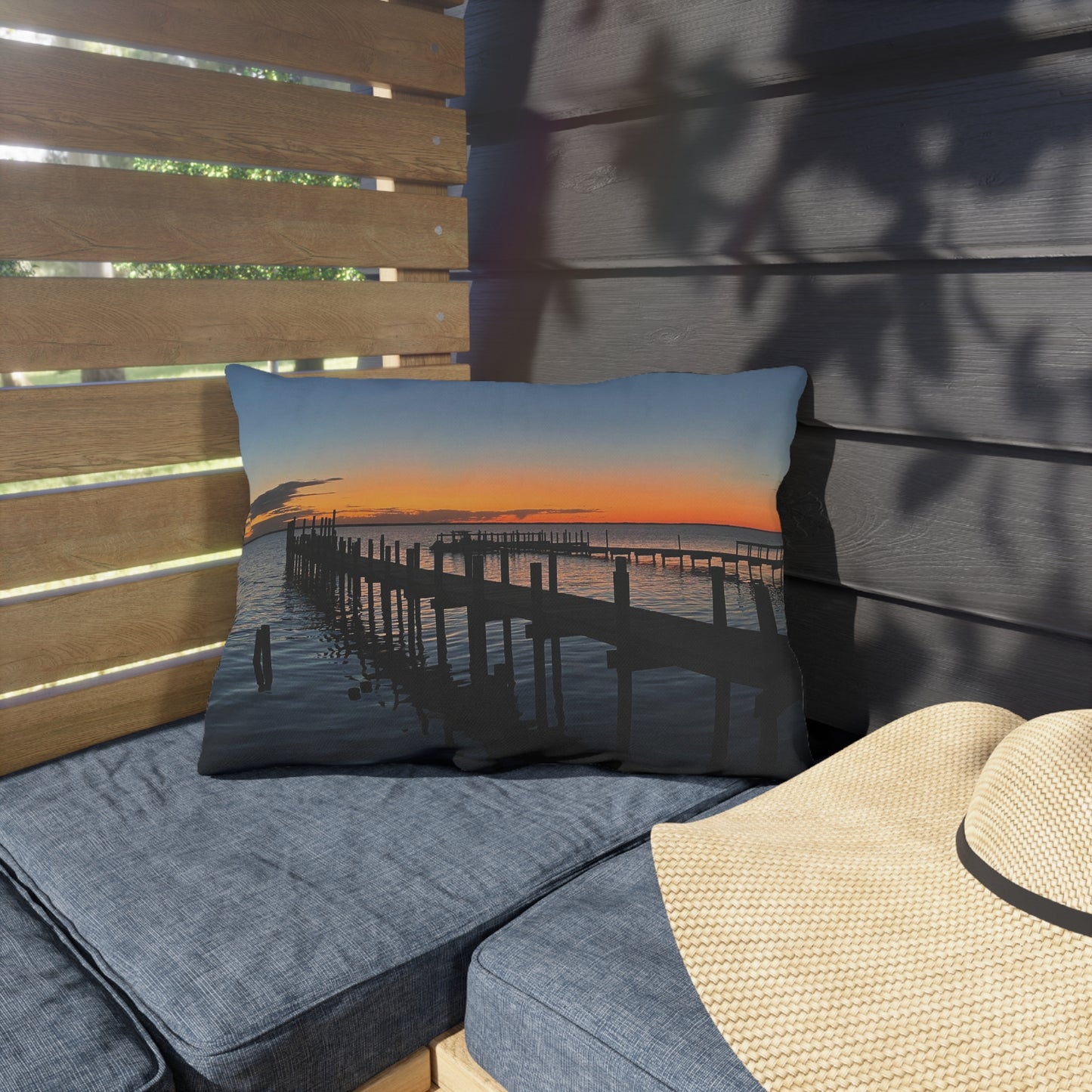 Outdoor Pillows - Sunset Pier