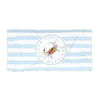 Ocean Pines Crab Beach Towel