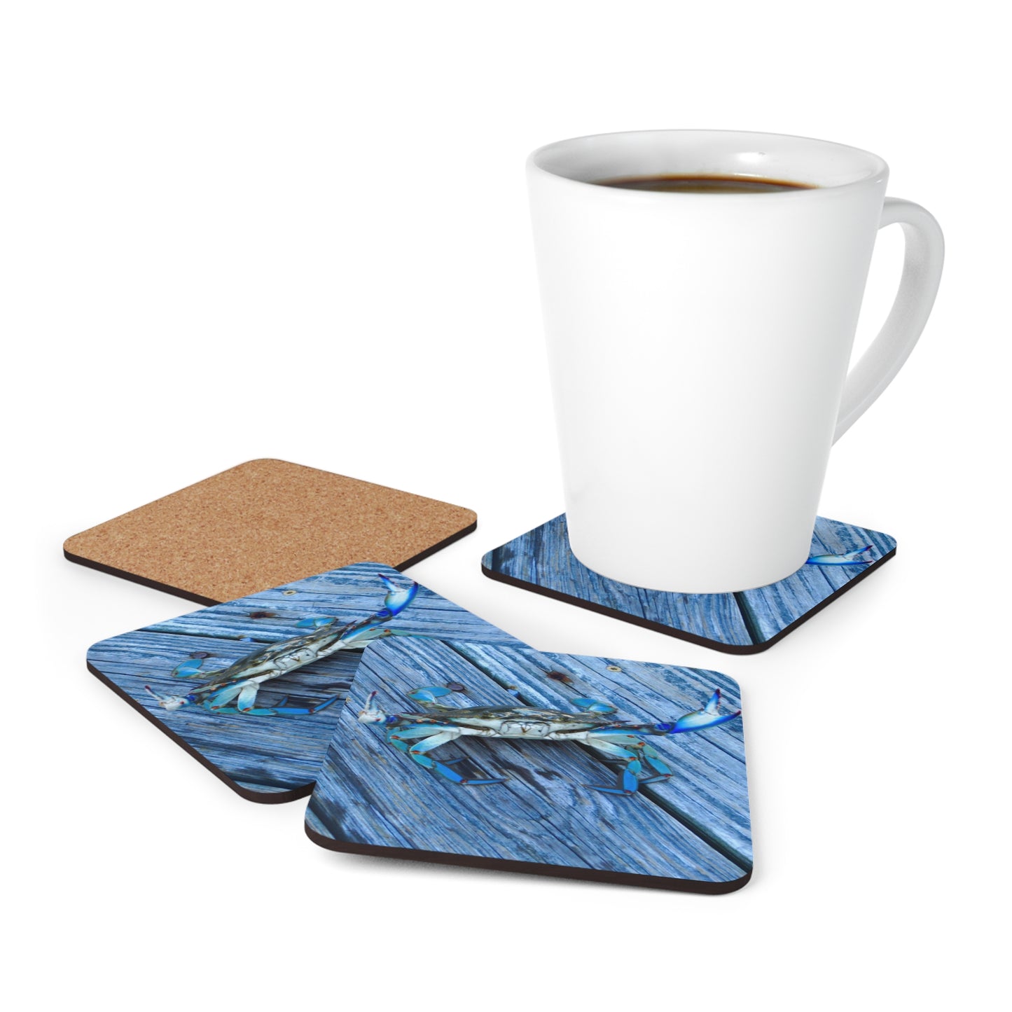 MD Crab Corkwood Coaster Set