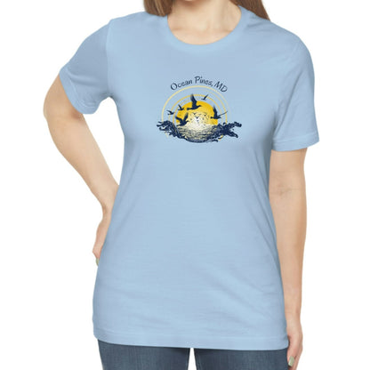 Ocean Pines Seagull Sunrise Tee